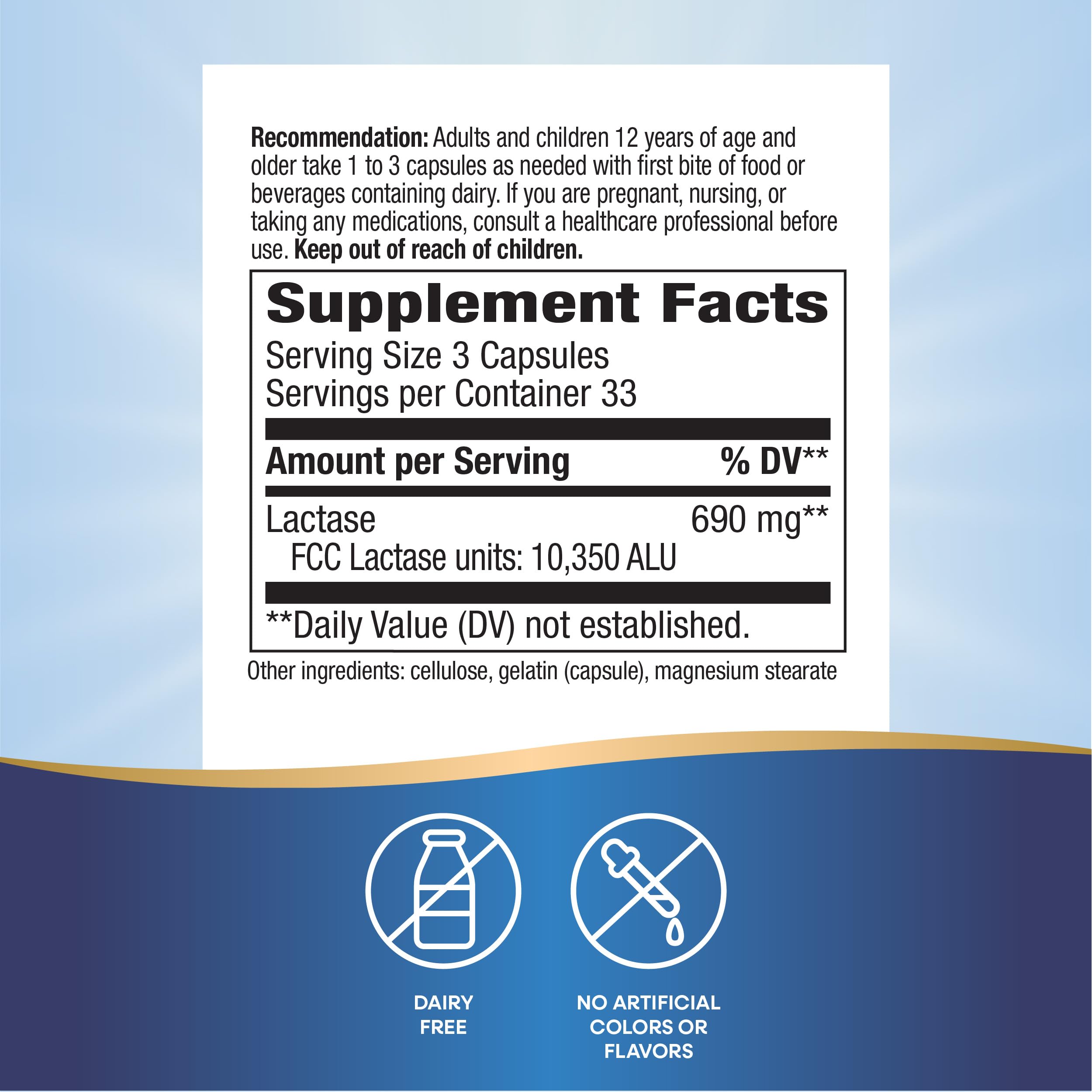 Digestive support for dairy with Nature's Way Lactose Defense