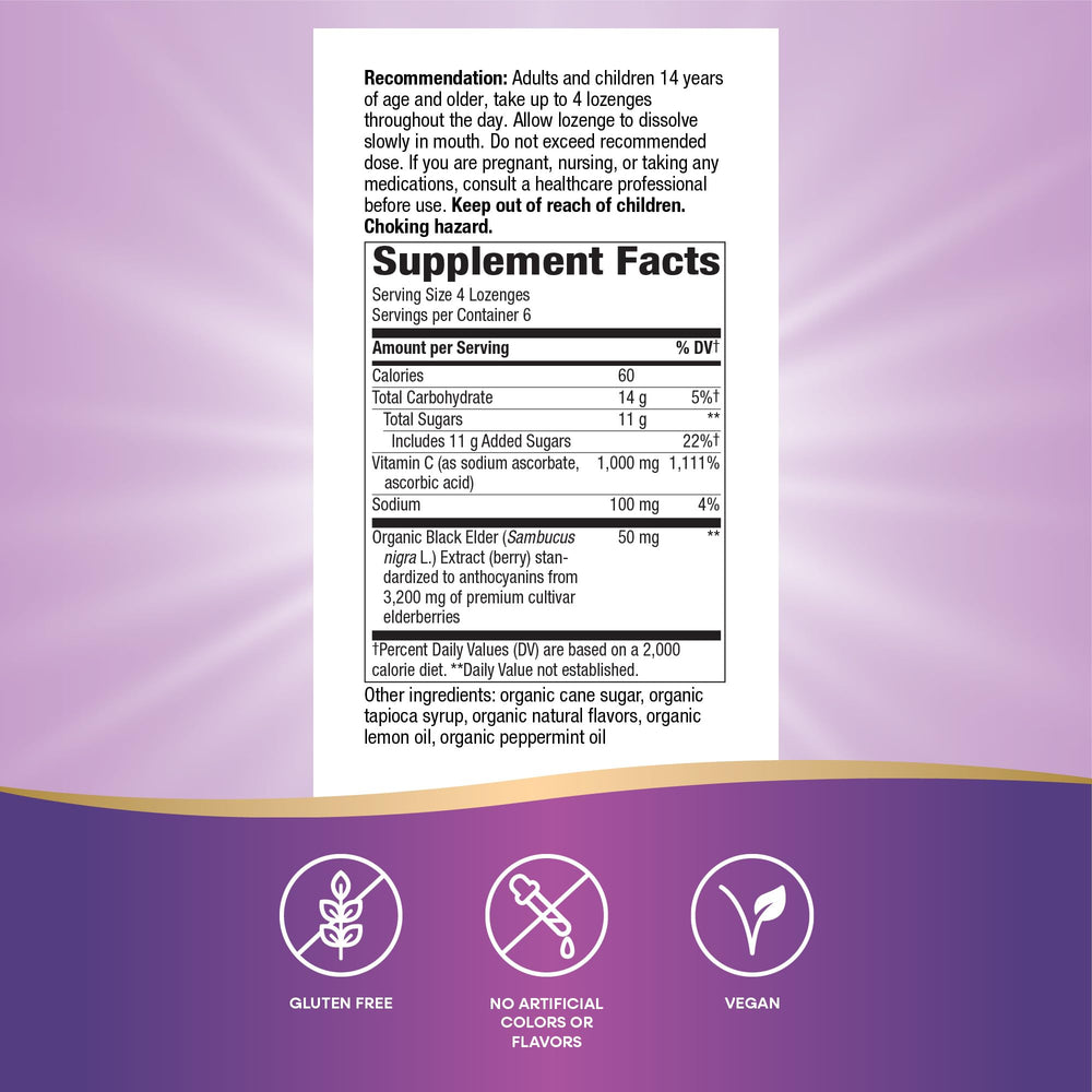Packaging variation for Nature's Way Sambucus Immune Lozenges
