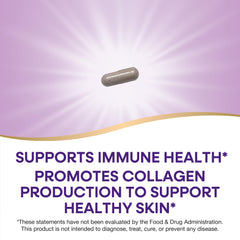 Supplement Facts panel showing 1,000 mg Vitamin C per serving