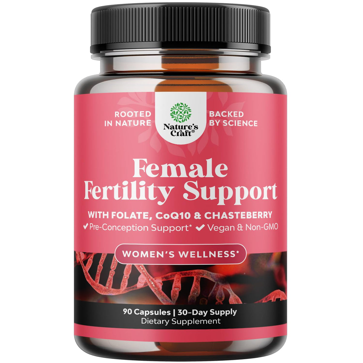 Natures Craft front packaging showing fertility vitamins for easy identification and confidence