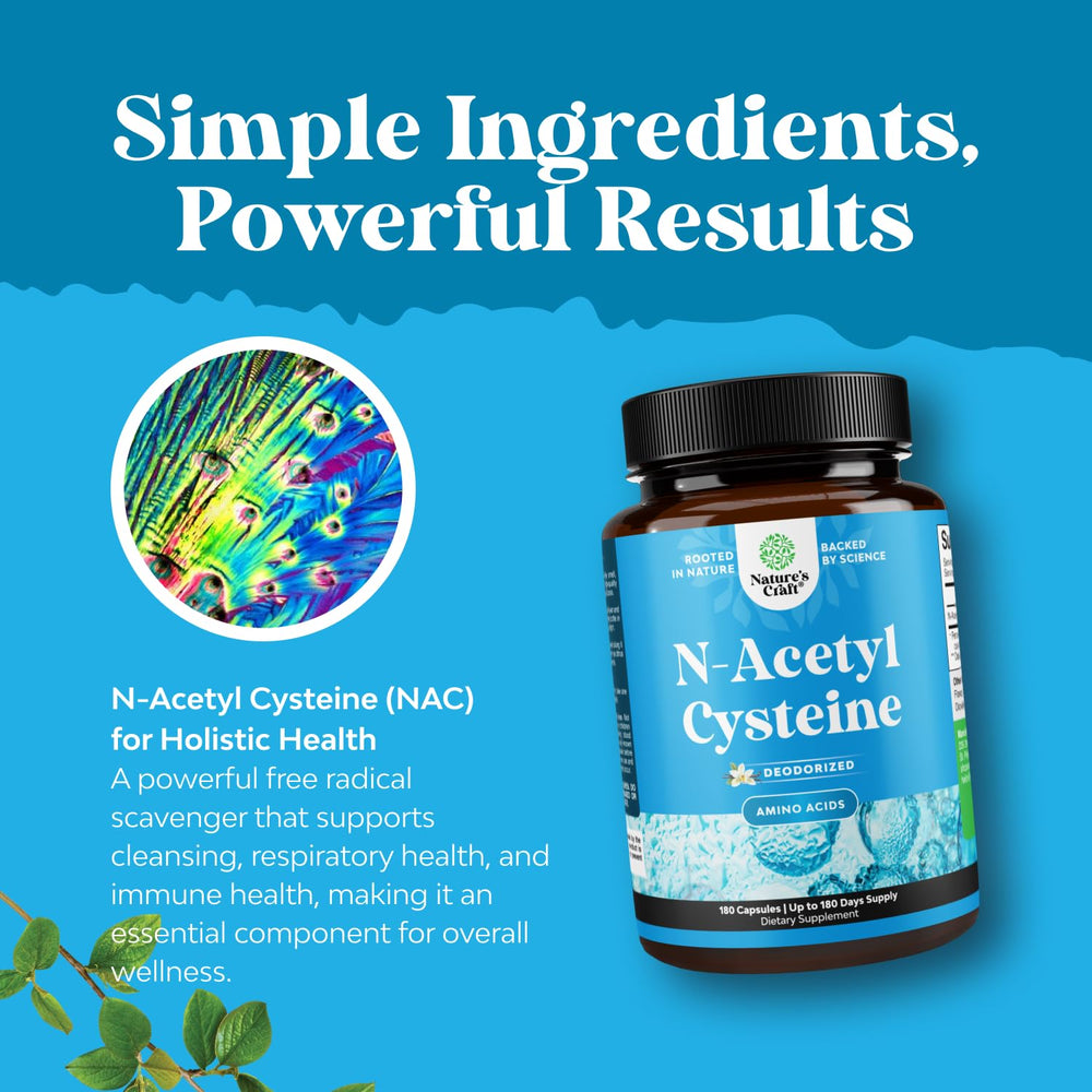 Natures Craft NAC liver detox visual emphasizing liver support