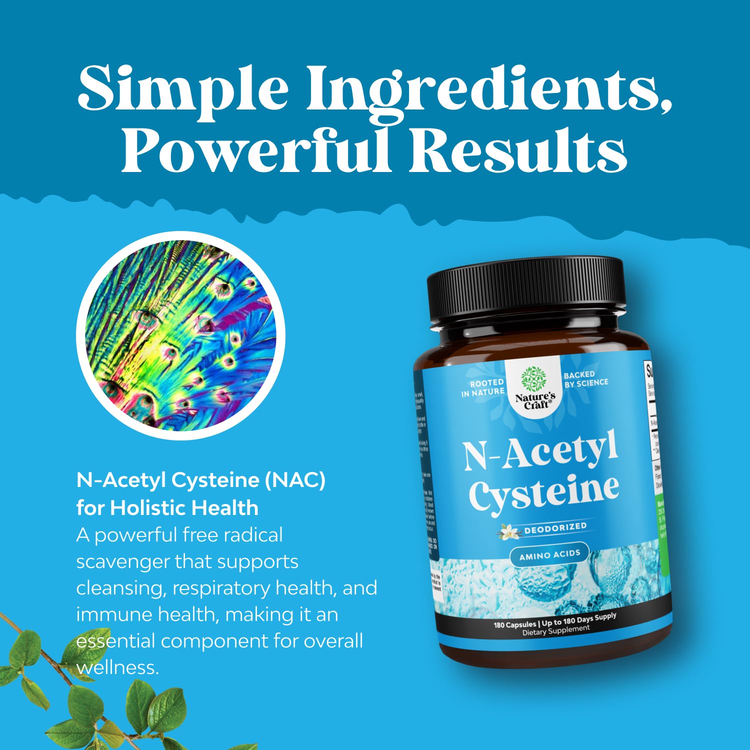 Natures Craft NAC liver detox visual emphasizing liver support
