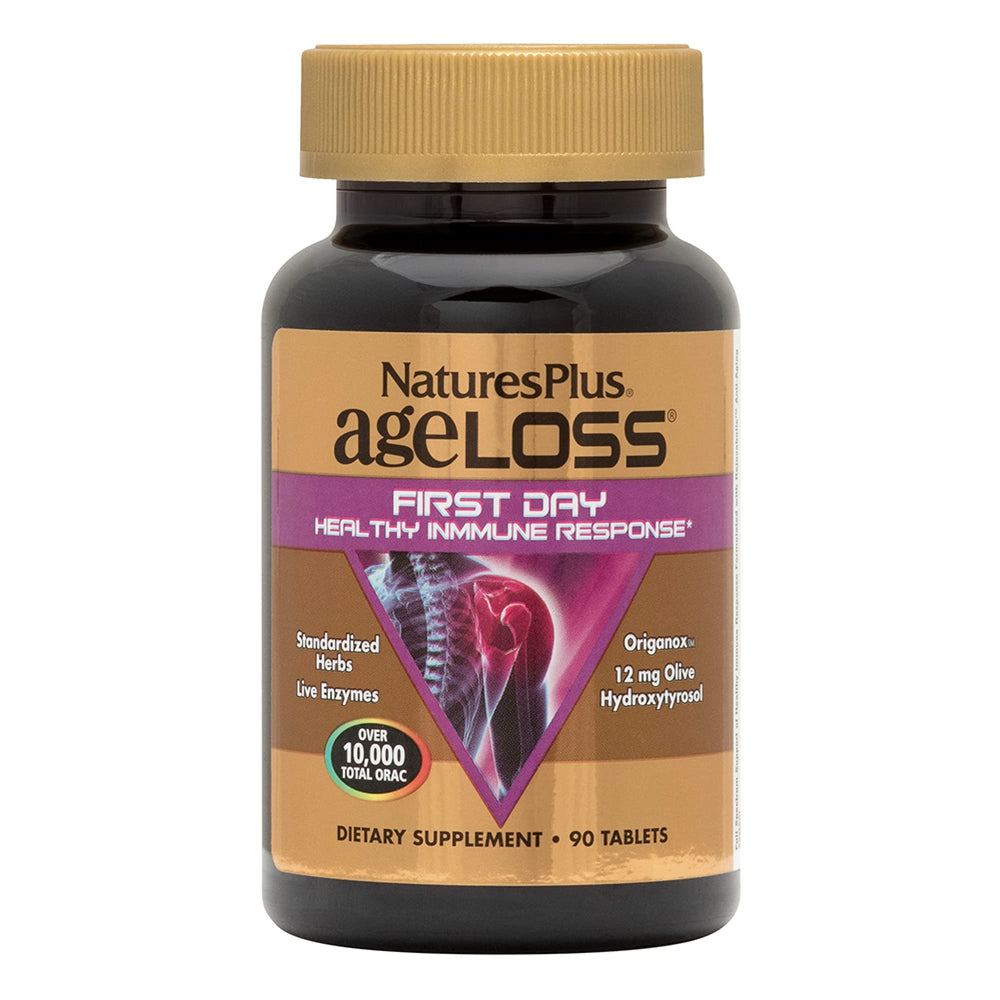NaturesPlus AgeLoss First Day Immune Response bottle - front view