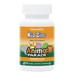 Front view of NaturesPlus Animal Parade KidZinc Tangerine 90 lozenges