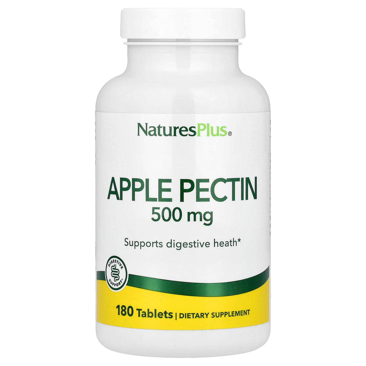 NaturesPlus Apple Pectin 500 mg bottle - front view