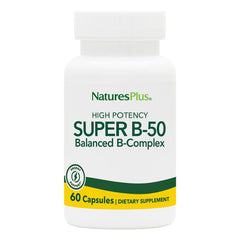 Front view of NaturesPlus Super B50-60 bottle