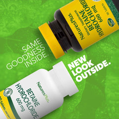 Betaine Hydrochloride 600 mg tablets close-up