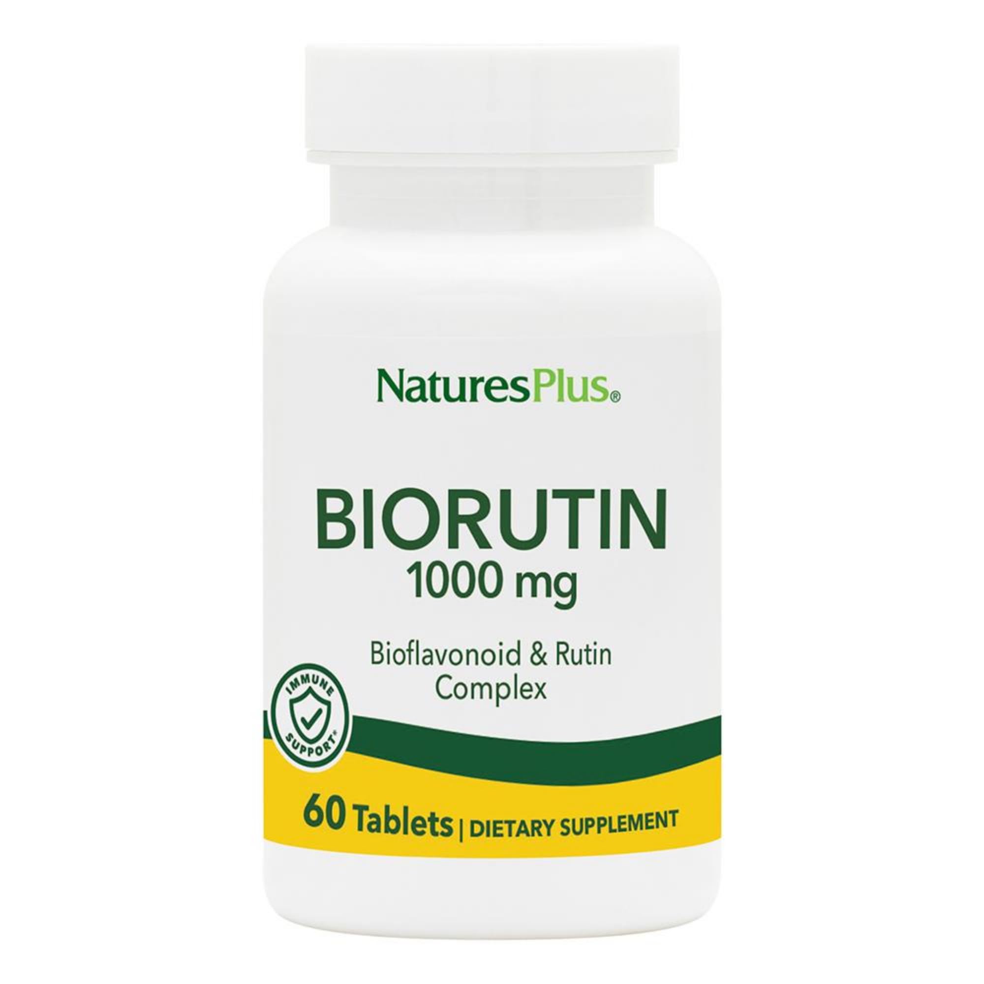 Front view of NaturesPlus Biorutin 1000 mg bottle