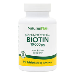 Front view of NaturesPlus Biotin Sustained Release bottle