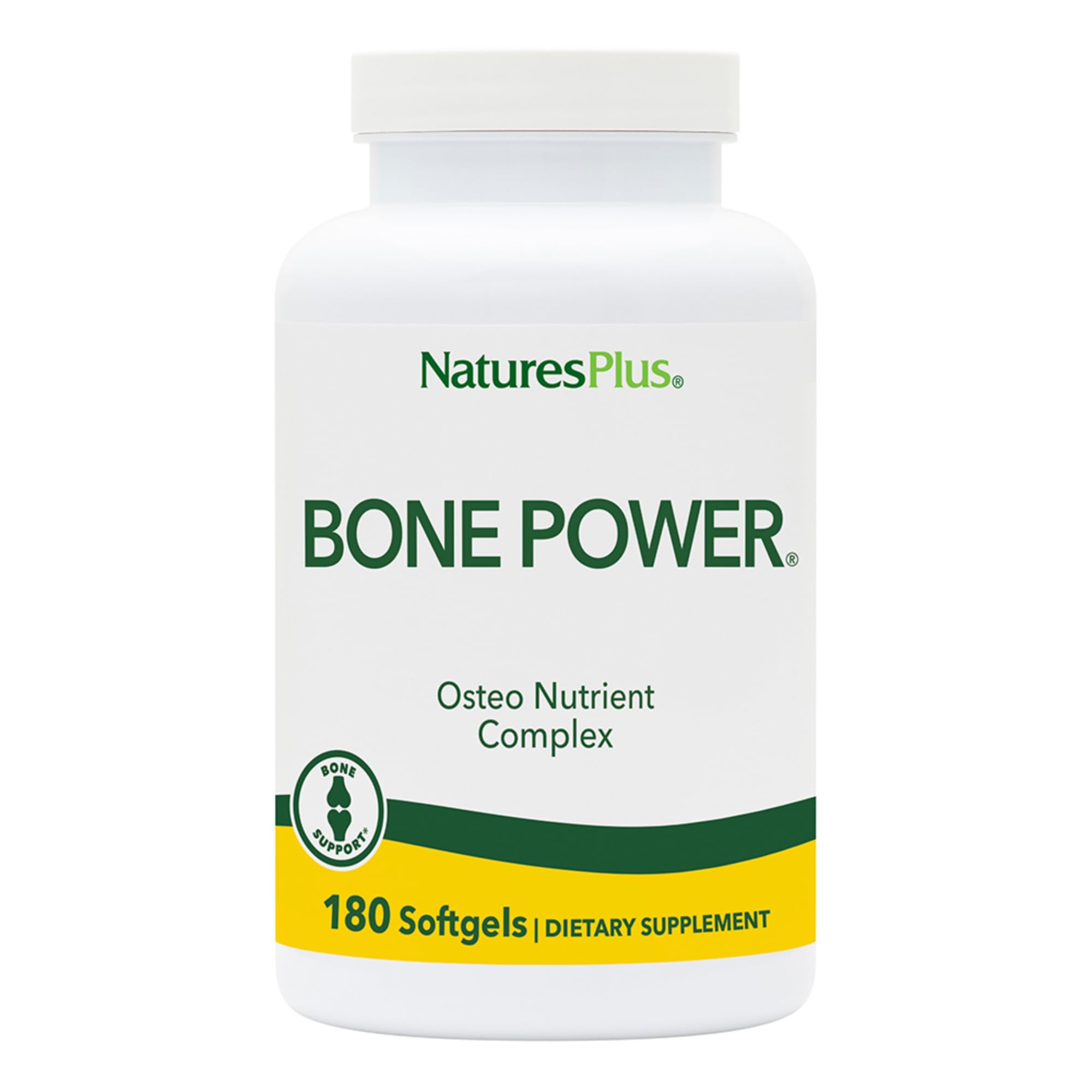Front view of NaturesPlus Bone Power 180 Softgels Pack of 2
