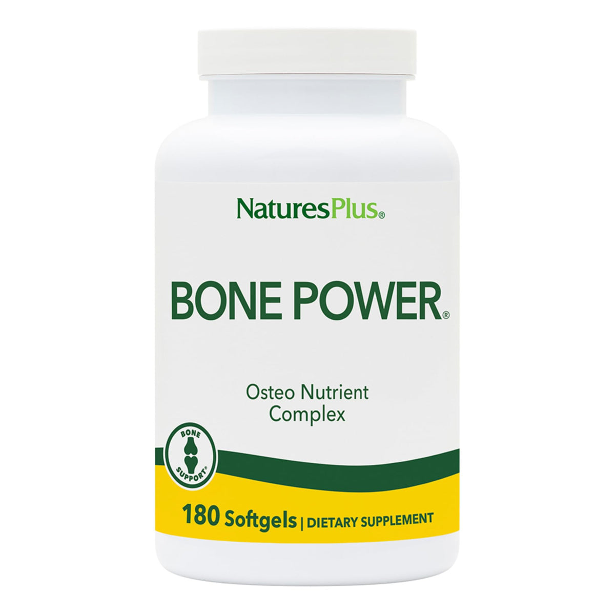 Front view of NaturesPlus Bone Power 180 Softgels Pack of 2