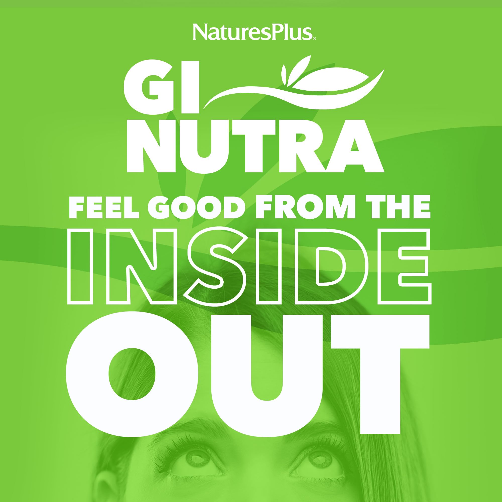 Product packaging and bottle for Nature's Plus digestive wellness supplement