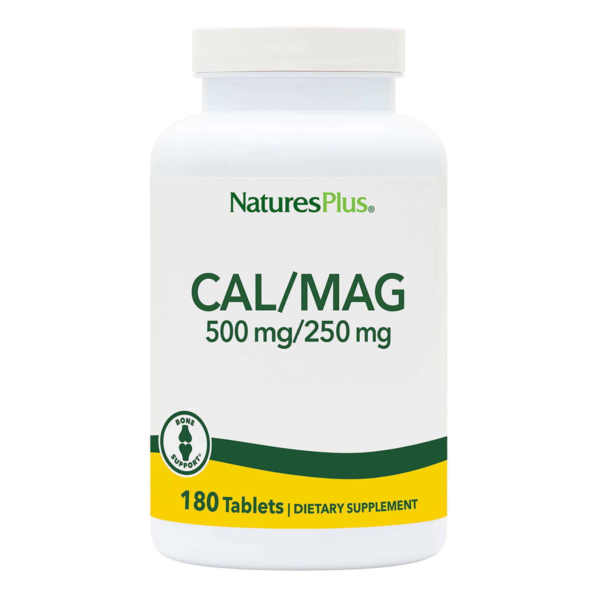 NaturesPlus Cal/Mag bottle label on white background