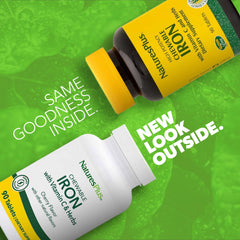 NaturesPlus Chewable Iron 27 mg bottle product photo