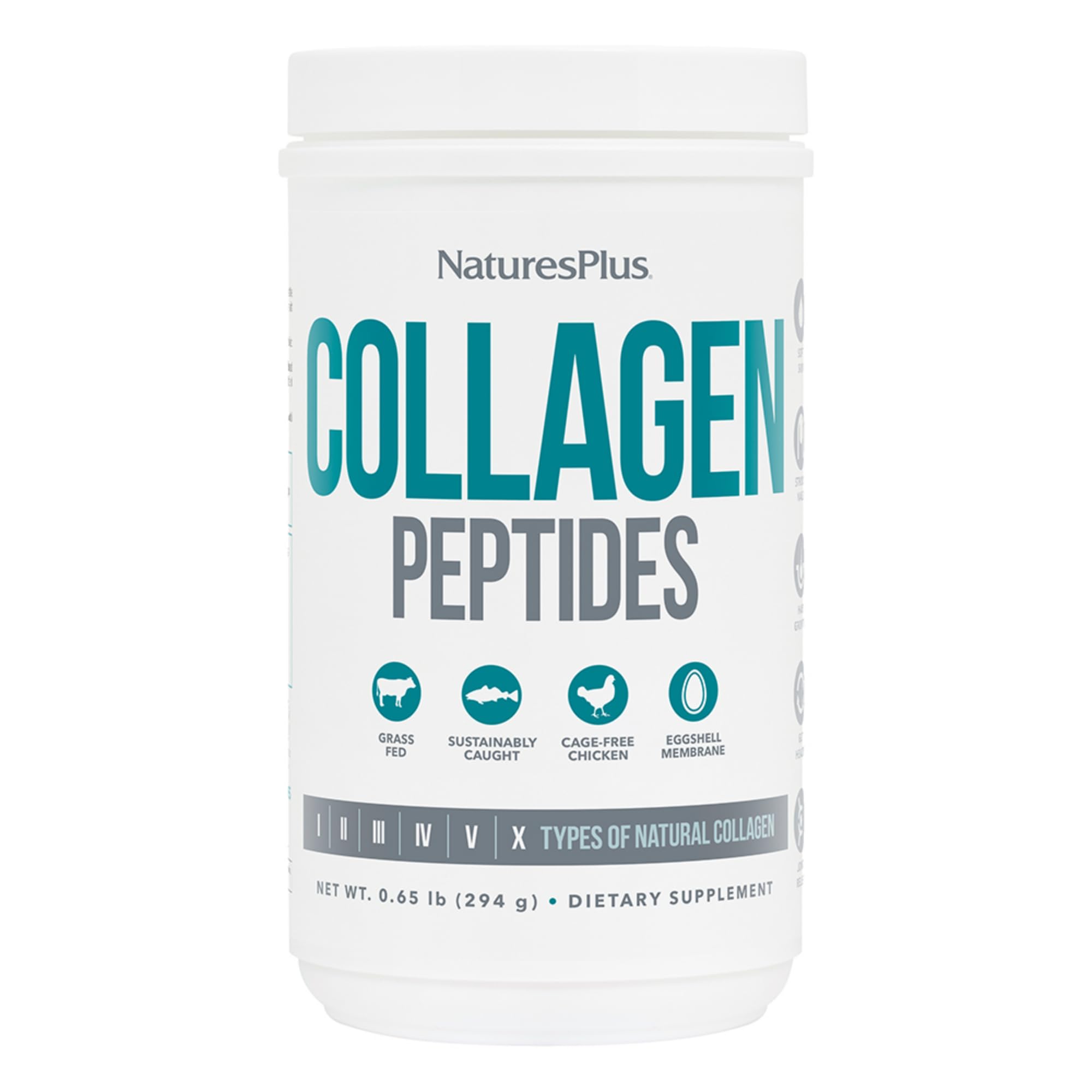 NaturesPlus Collagen Peptides powder for hair, skin, nails, joints and immune support