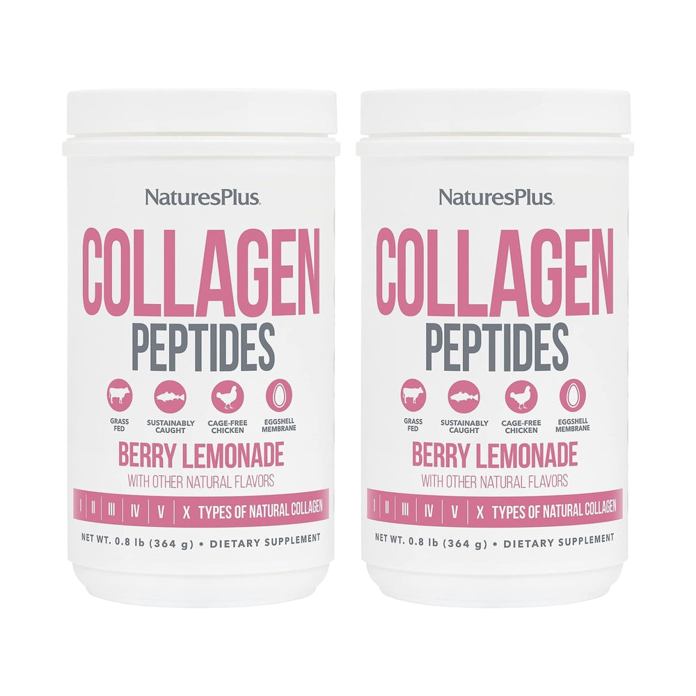 NaturesPlus Collagen Peptides Berry Lemonade powder container