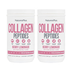 NaturesPlus Collagen Peptides Berry Lemonade powder container