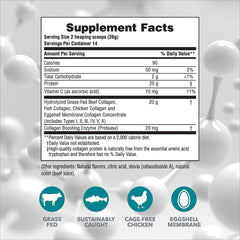 Berry Lemonade flavored collagen powder with scoop