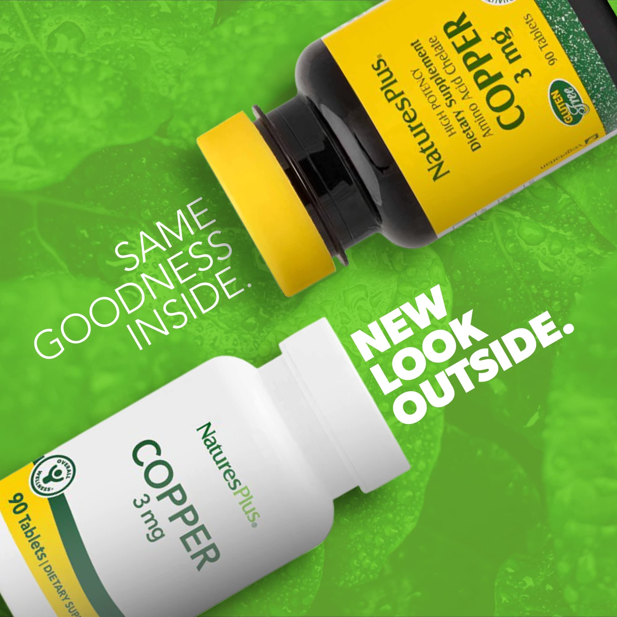 Gluten-free indicator on Copper 3 mg supplement