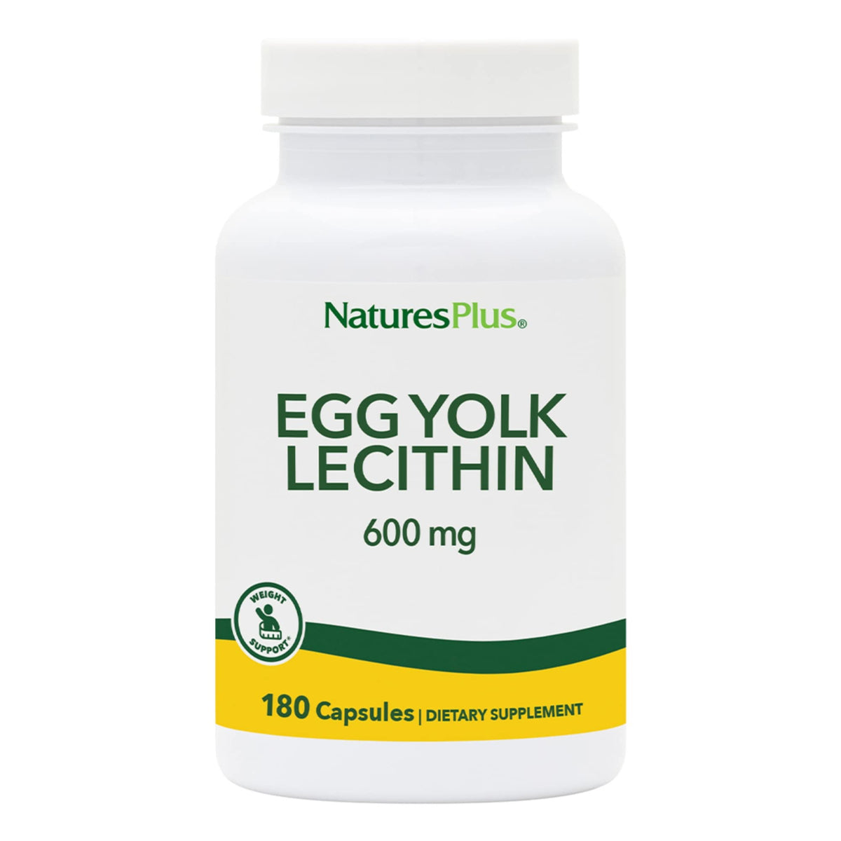 Front view of NaturesPlus Egg Yolk Lecithin 600 mg bottle