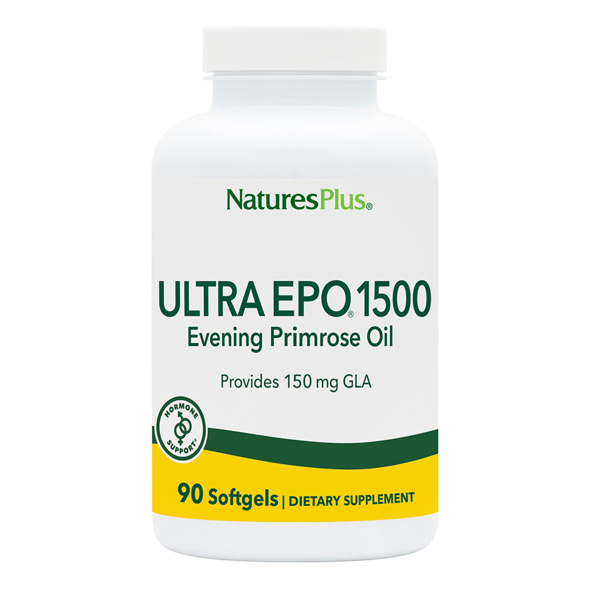 NaturesPlus EPO 1500 Evening Primrose Oil bottle label
