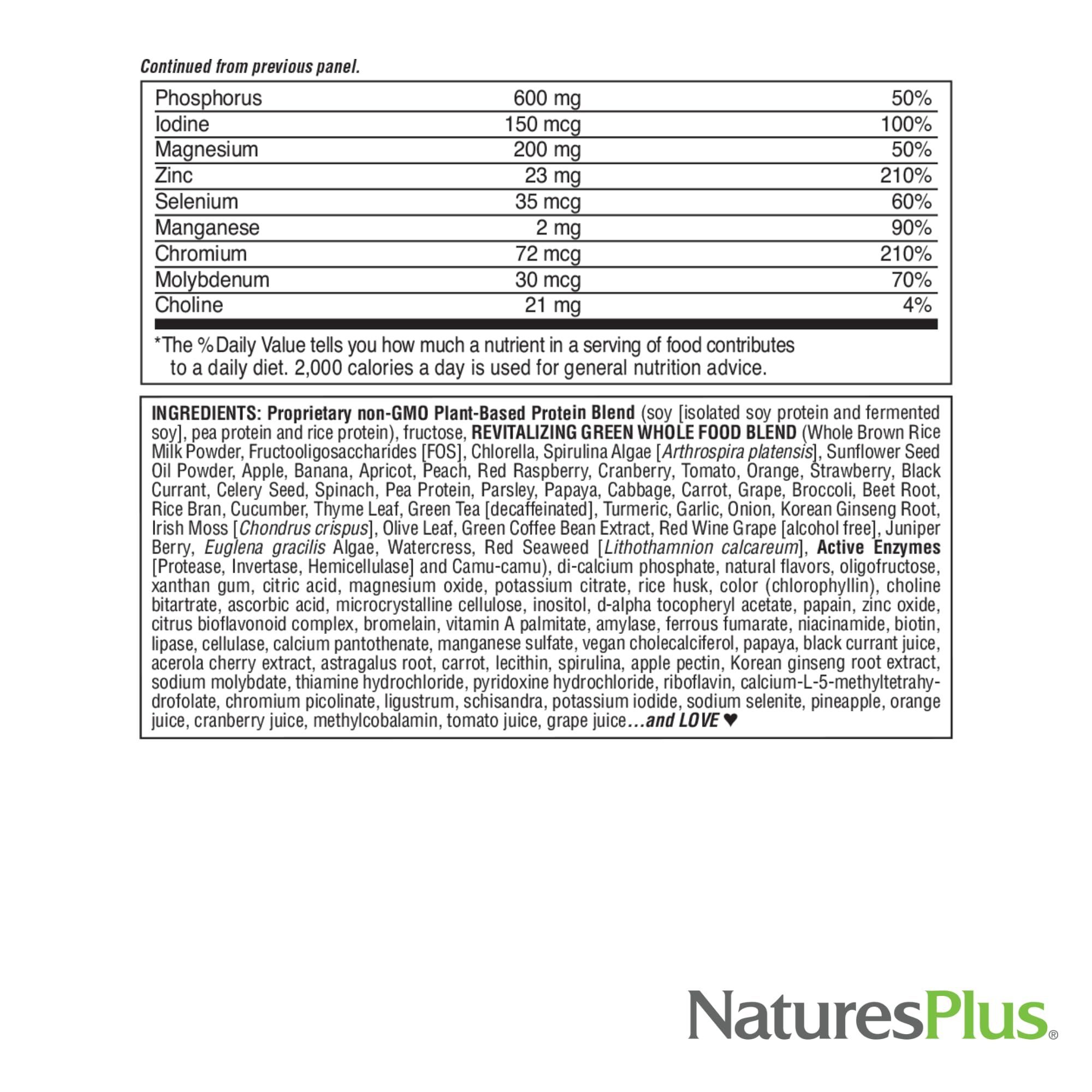 Plant-based protein content: 13 g per serving