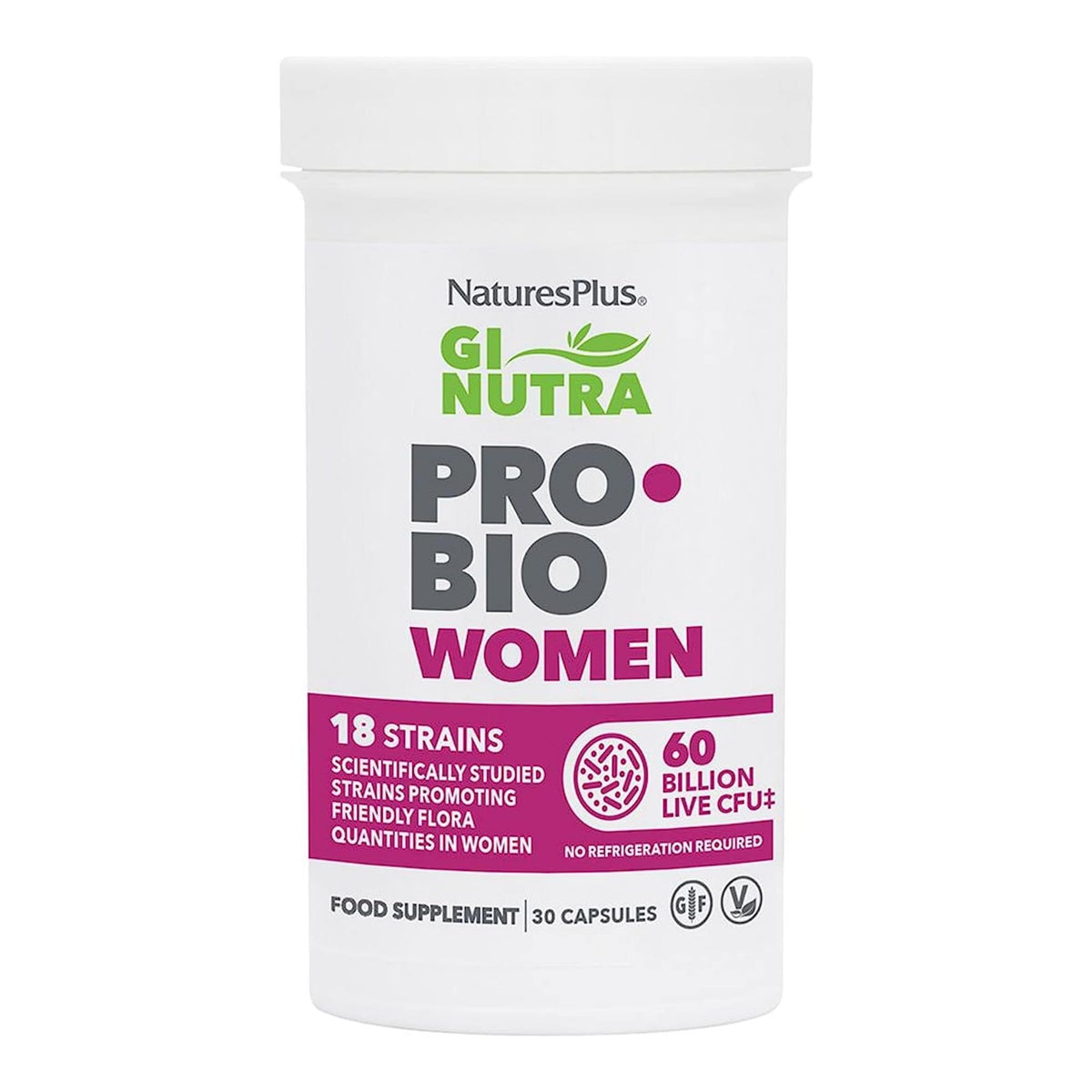 NaturesPlus GI Natural Probiotic Women bottle front view