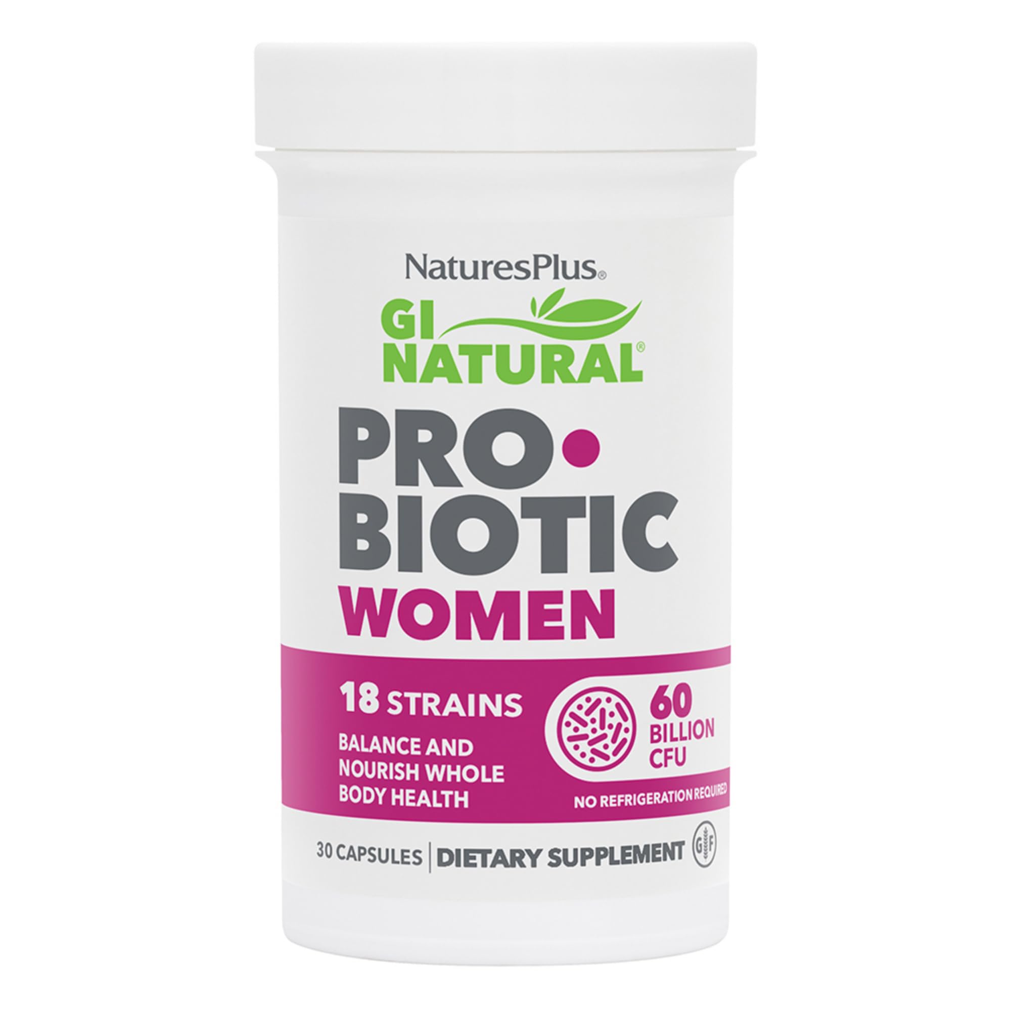 NaturesPlus GI Natural Probiotic Women bottle with 30 capsules