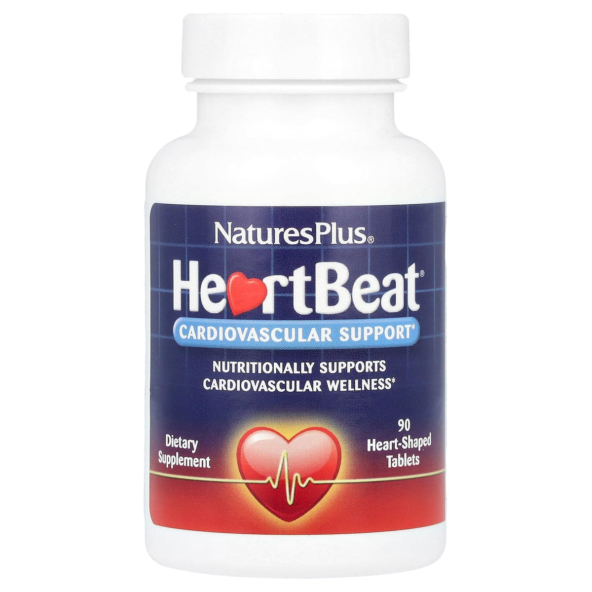 NaturesPlus Heartbeat bottle front view for daily wellness routine.