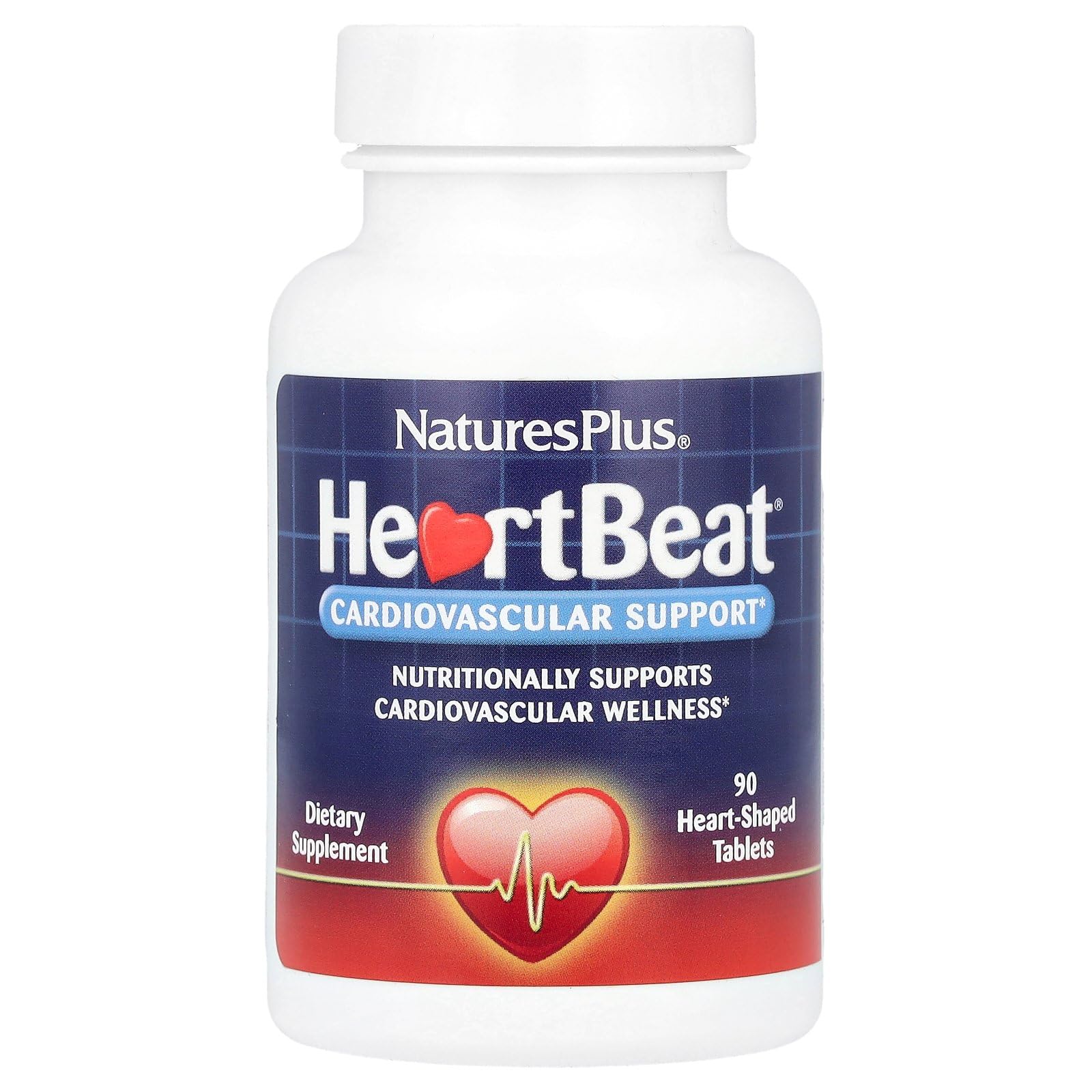 NaturesPlus Heartbeat bottle front view for daily wellness routine.