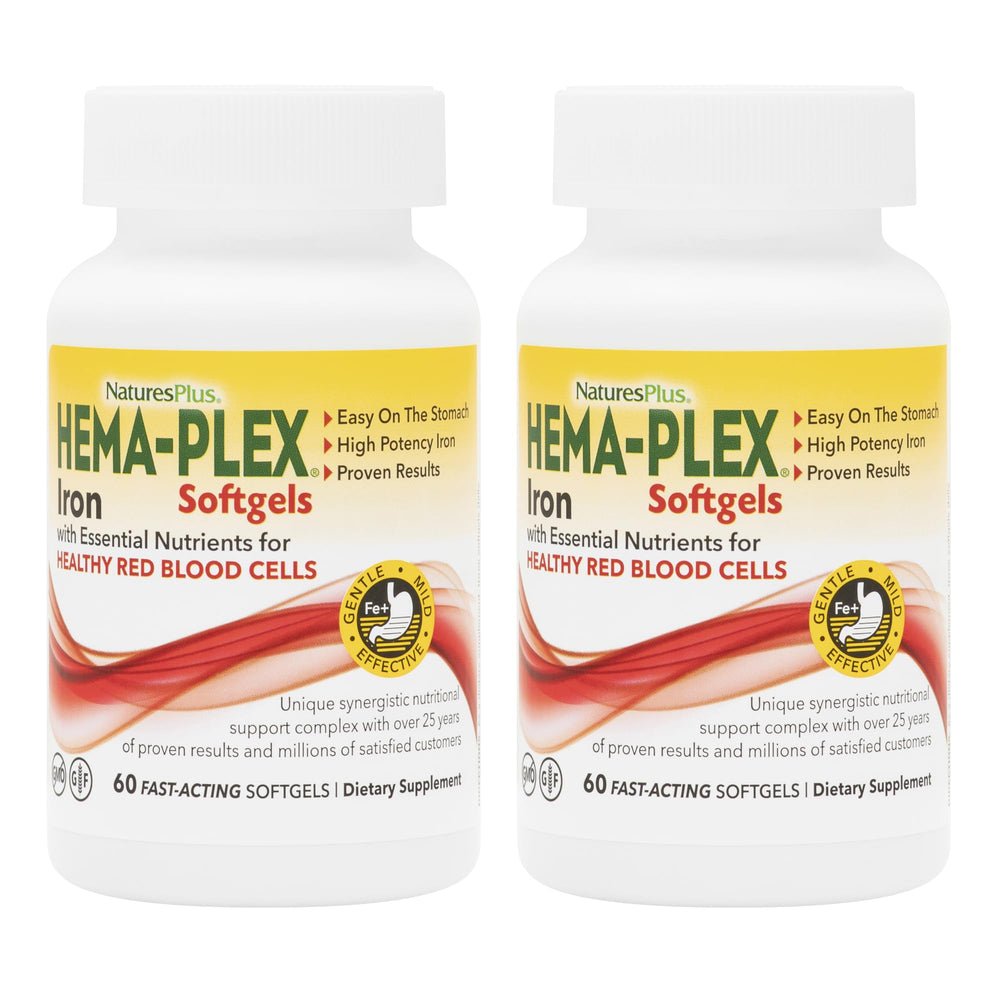 NaturesPlus Hema-Plex Iron 2-pack front view