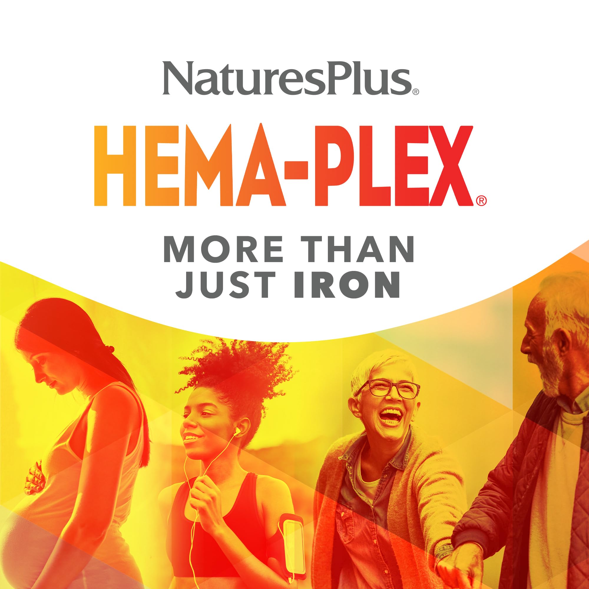 Hema-Plex Iron packaging with vegan/gluten-free info