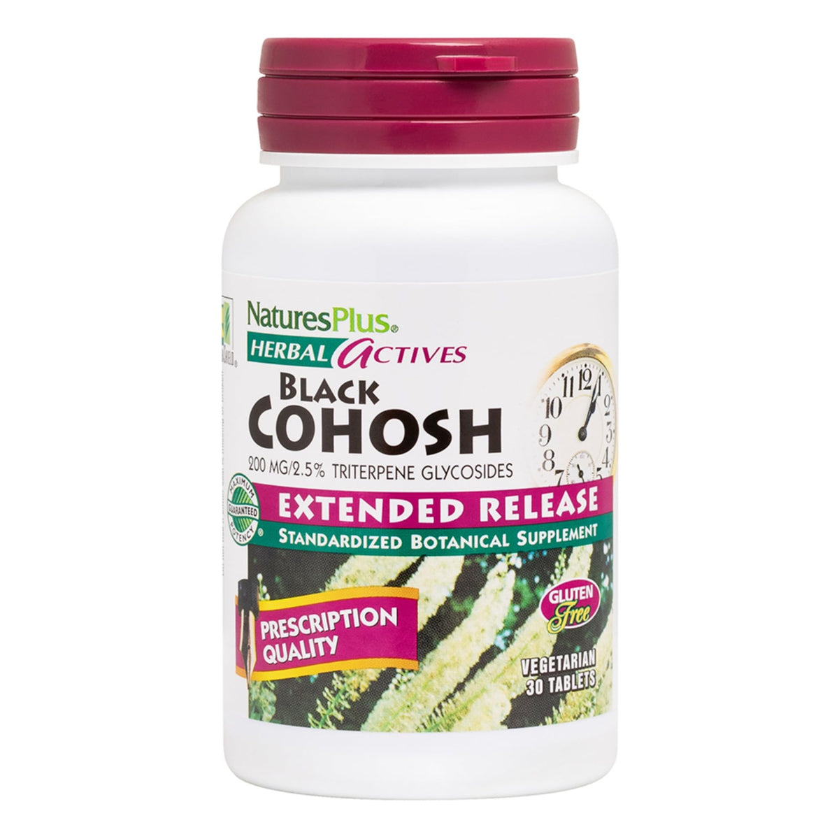 NaturesPlus Herbal Actives Black Cohosh bottle with 30 tablets