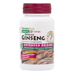 Front view of NaturesPlus Herbal Actives Korean Ginseng Extended Release bottle