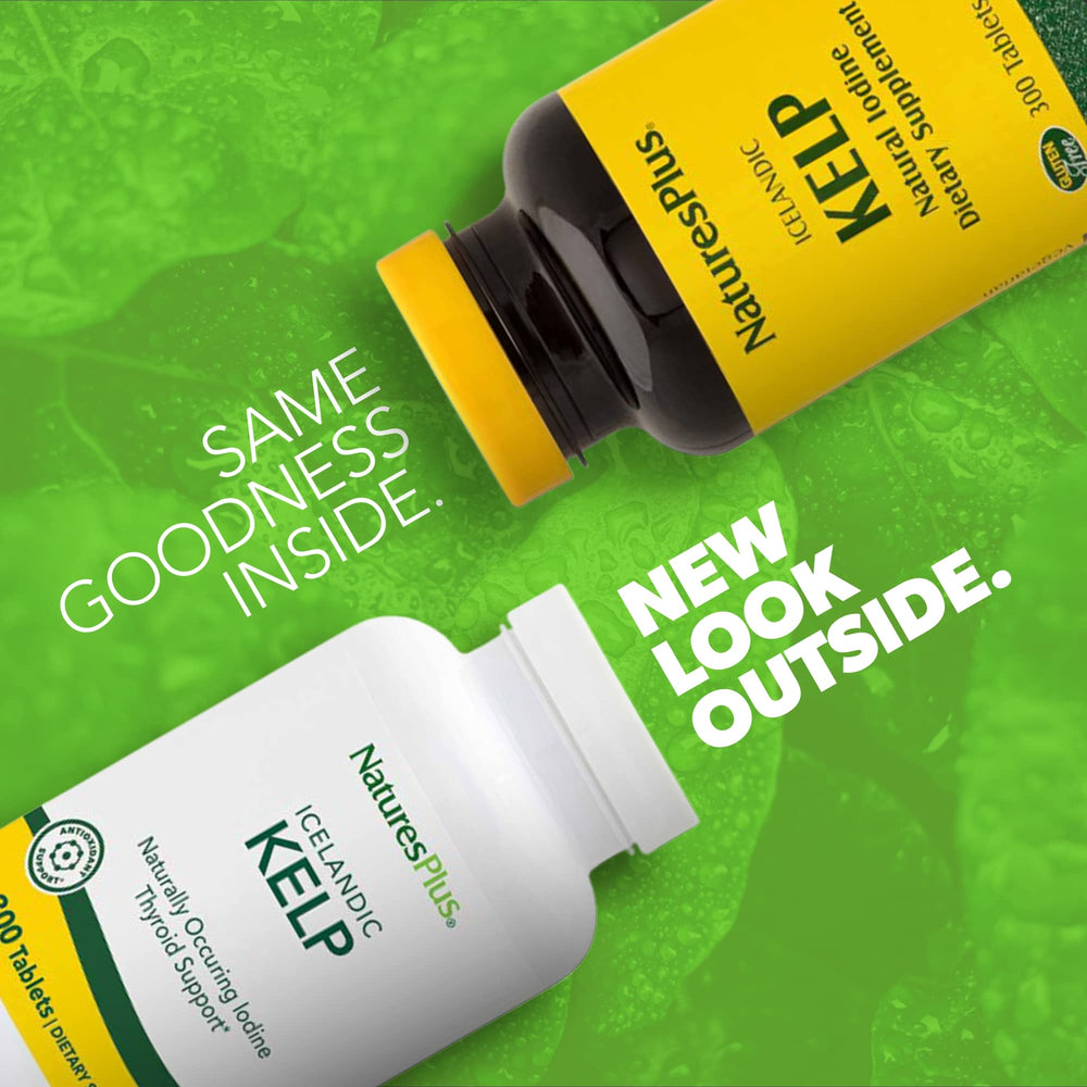 Nature's Plus Icelandic Kelp bottle back label