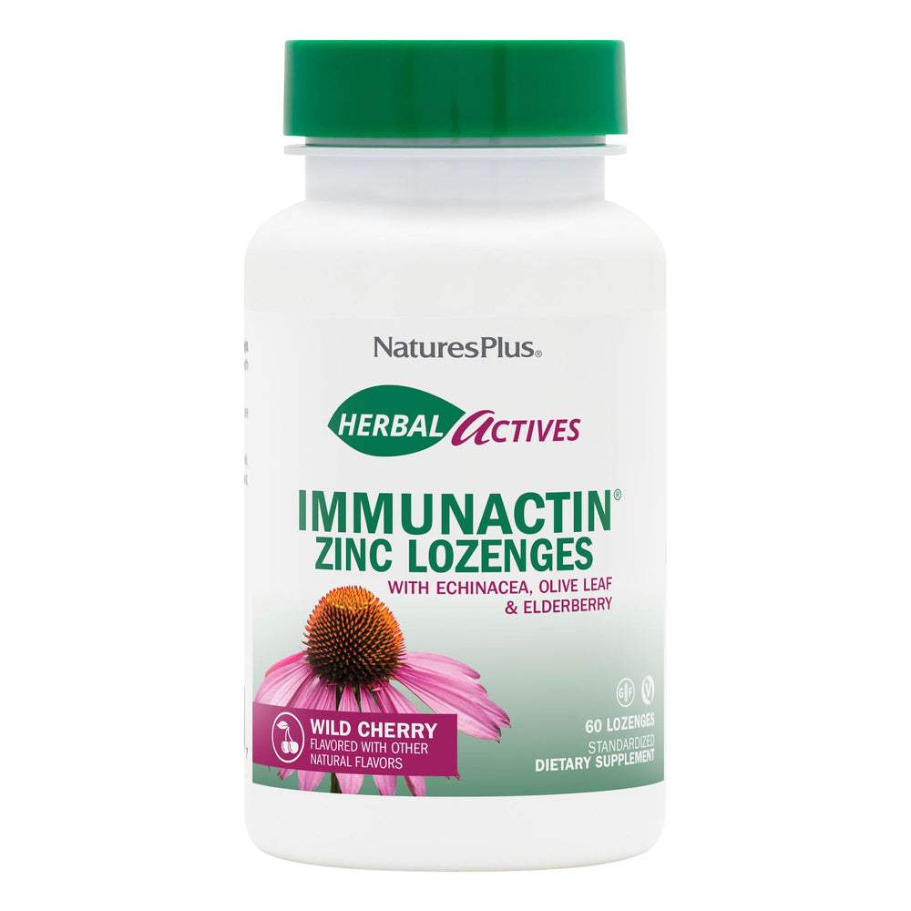 Product image: NaturesPlus ImmunActin Zinc Lozenges in Wild Cherry flavor