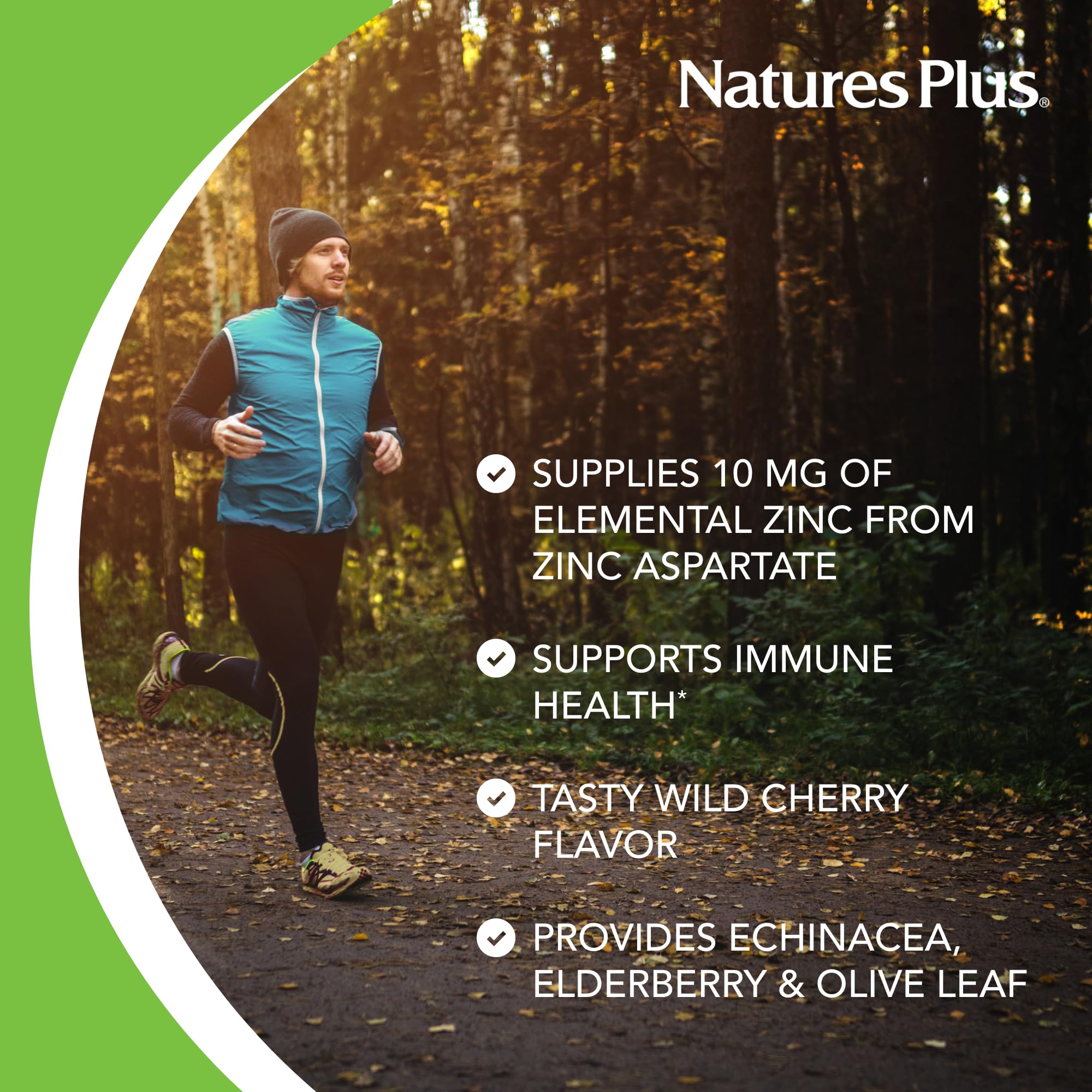 Label highlights elderberry, echinacea, and herbs