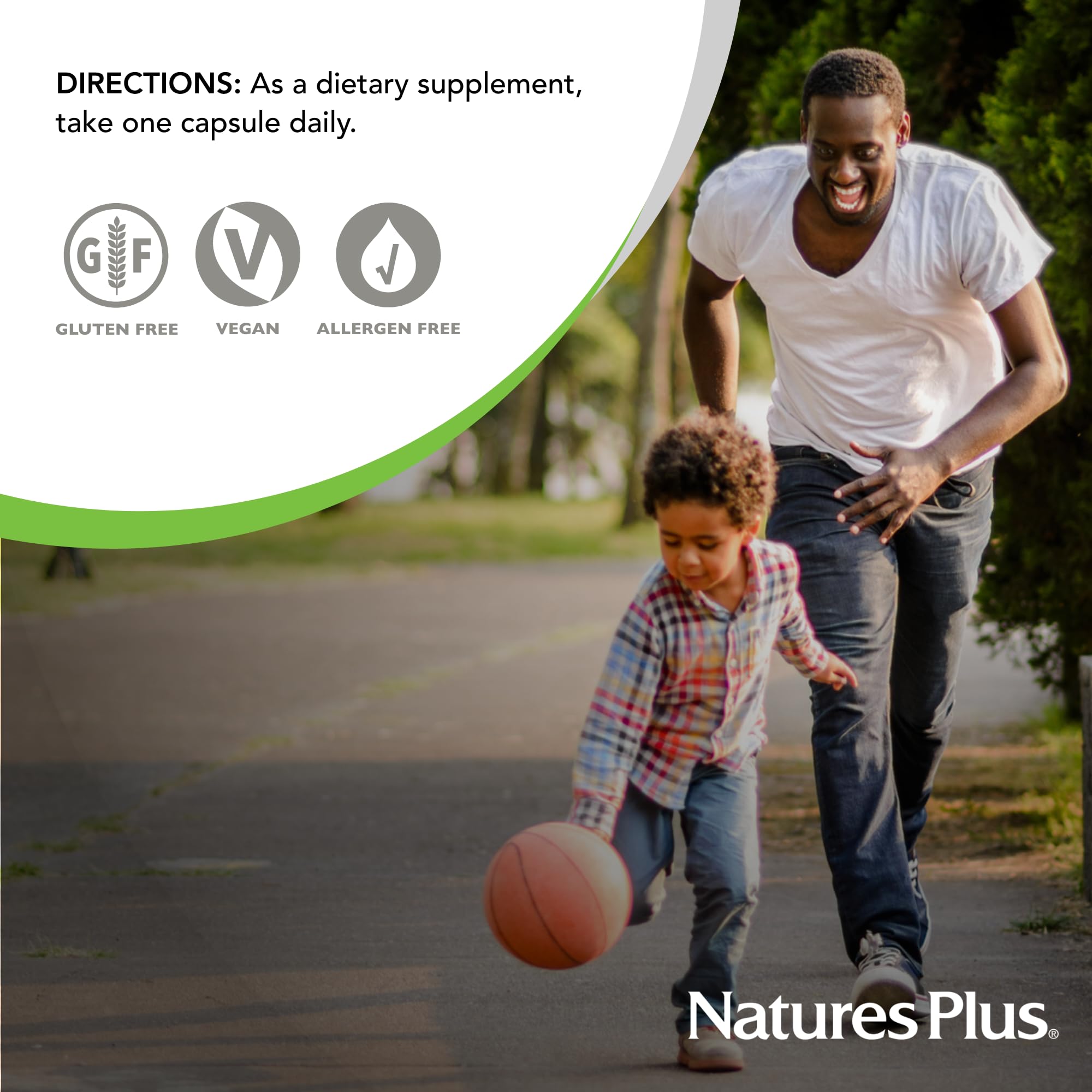 Ingredients and allergen information label for NaturesPlus Immune Action