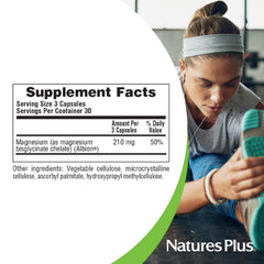 Supplement facts panel for KalmAssure Magnesium Glycinate