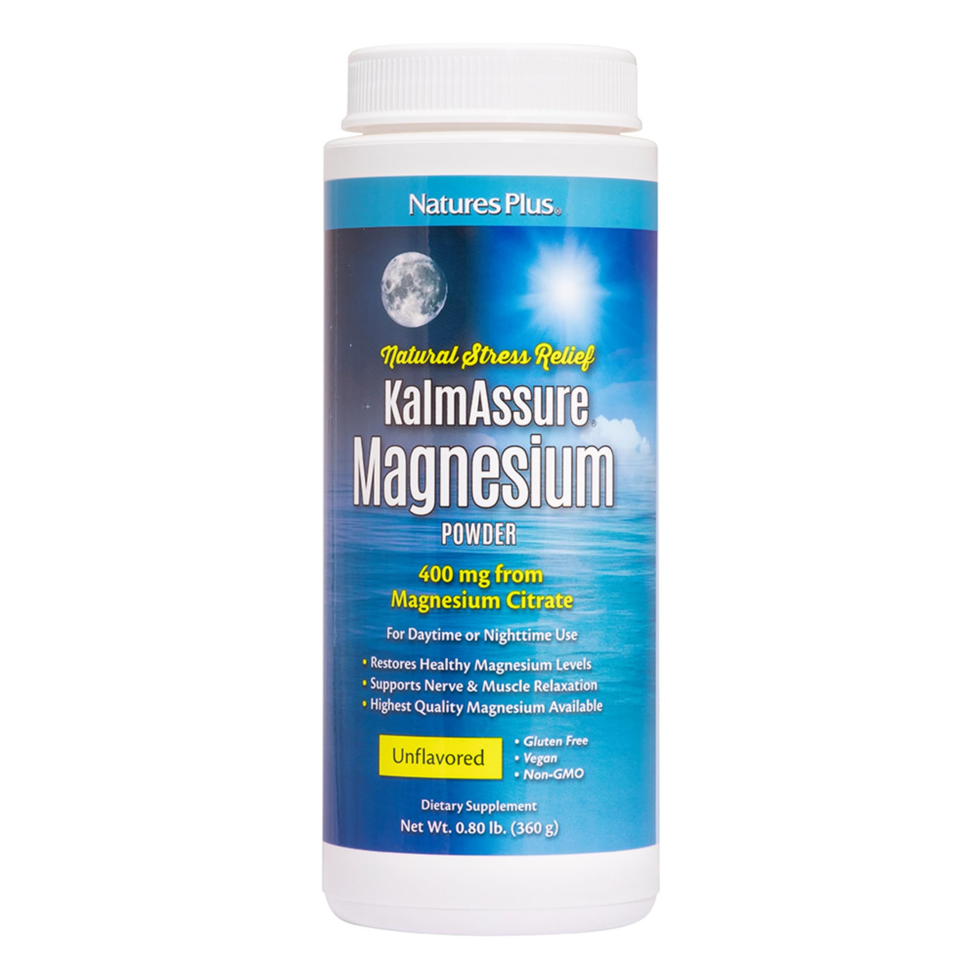 Hero image: NaturesPlus KalmAssure Magnesium Powder 0.8 lb 2-pack, unflavored