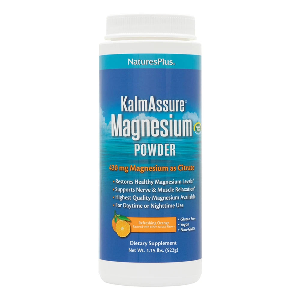 NaturesPlus KalmAssure Magnesium Powder orange flavor 2-pack main image