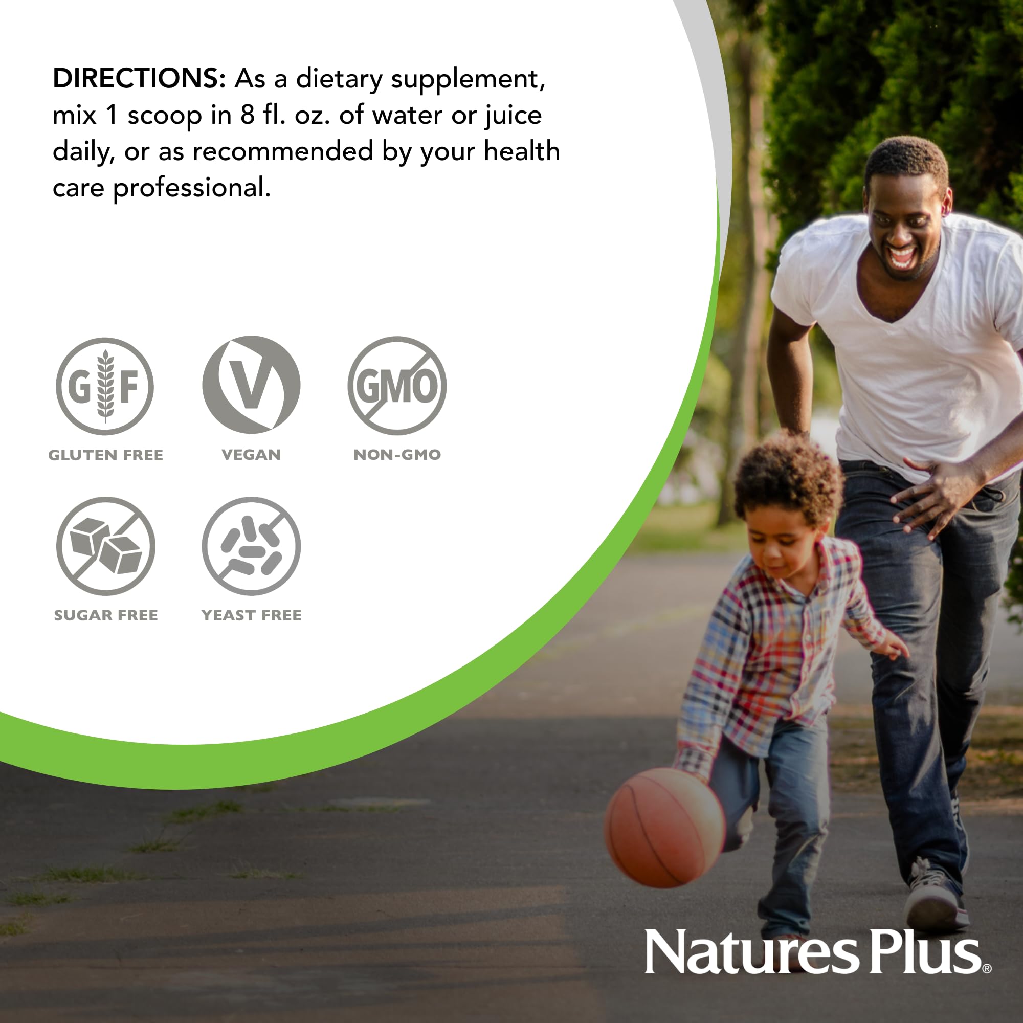 Packaging close-up highlighting non-GMO gluten-free vegan formula