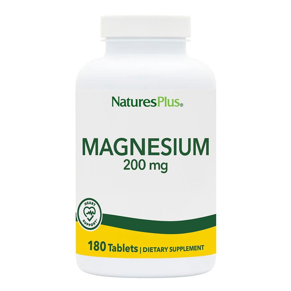 NaturesPlus Magnesium 200 mg bottle front label