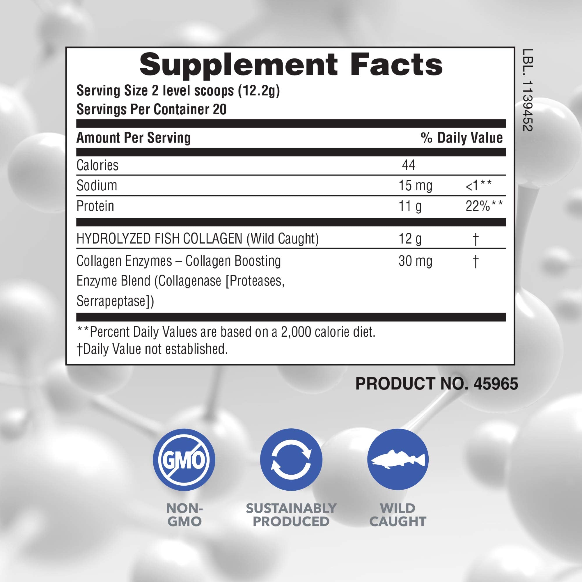 Gluten-free and non-GMO indicators on packaging