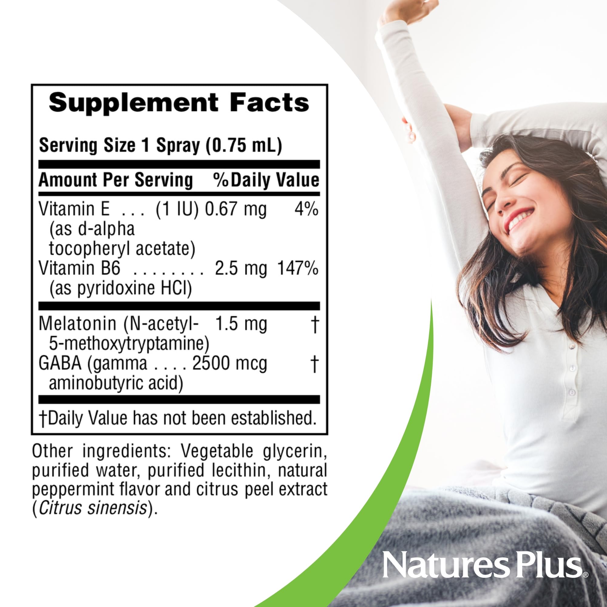 Gluten-free, vegetarian-friendly packaging for Melatonin Spray