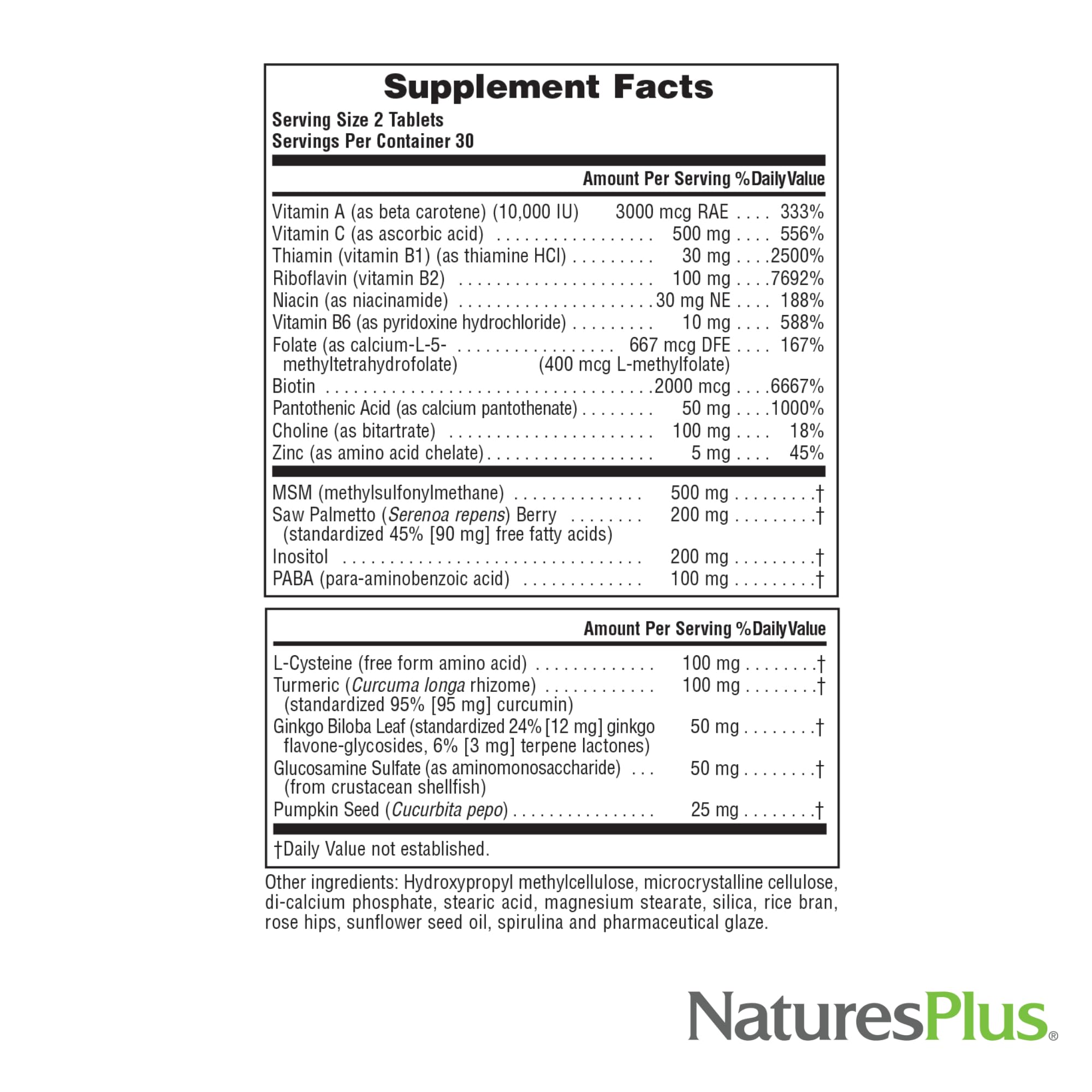 Capsules of NaturesPlus Men's Ultra Hair Plus