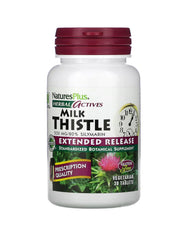 NaturesPlus Herbal Actives Milk Thistle Extended Release 500mg – Gluten-Free, 30 Servings