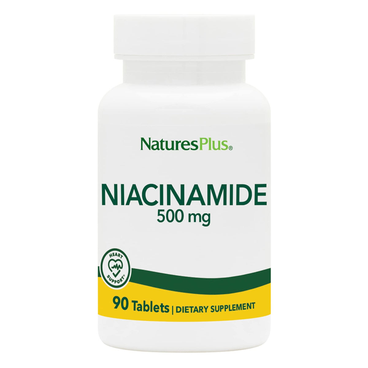 NaturesPlus Niacinamide 500 mg bottle – front view