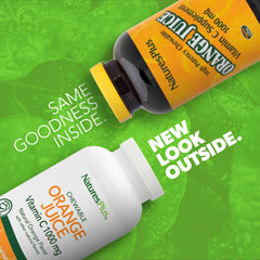 NaturesPlus Orange Juice Vitamin C packaging and bottle
