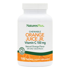 NaturesPlus Orange Juice Jr chewing vitamin C 100 mg chewables packaging hero